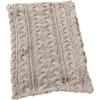 Aran Crafts Irish Cable Knitted Heavyweight Cold Weather Scarf 10″x64″ (100% Merino Wool)(Oatmeal)