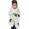 Aran Crafts Kid’s Cable Knit Shamrock Merino Wool Throw 30″x35″ (SHAM-Baby-NAT)