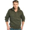 Aran Crafts Men’s Irish Cable Knitted Half Zip Sweater (100% Donegal Wool)(Forest Green)