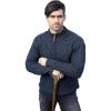 Aran Crafts Men’s Irish Soft Cable Knitted Zip Neck Jacket (100% Merino Wool)(Sherwood)