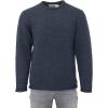 Aran Crafts Mens Plain Curl Neck Long Sleeve Sweater (100% Wool)(Blackwatch)