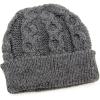 Aran Crafts One Size Irish Cable Knitted Honeycomb Hat (100% Merino Wool)(Charcoal)