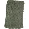 Aran Crafts One Size Irish Cable Knitted Honeycomb Scarf (100% Merino Wool)(Army Green)