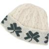 Aran Crafts One Size Irish Soft Cable Knitted Shamrock Hat (100% Merino Wool)