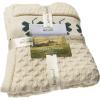 Aran Crafts Shamrock Couch 100% Merino Wool Throw Blanket 50″x60″ (SHAM-THR-NAT)