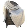 Aran Crafts Traditional Honeycomb Throw Blanket 50″x60″ (100% Pure New Wool)