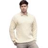 Aran Crafts Unisex Irish Cable Knitted Crew Neck Sweater (100% Merino Wool)(Natural)