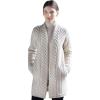 Aran Crafts Women’s Edge to Edge Cardigan Coat (100% Super Soft Merino Wool)(Natural)
