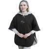 Aran Crafts Women’s Irish Cable Knitted Hooded Tweed Poncho Cape (100% Wool)