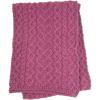 Aran Crafts Women’s Knit Soft Heart Pattern Scarf (100% Super Soft Merino Wool)(Magenta)