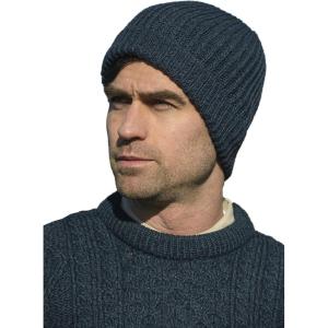 Aran Crafts Wool Fisherman Beanie Hat