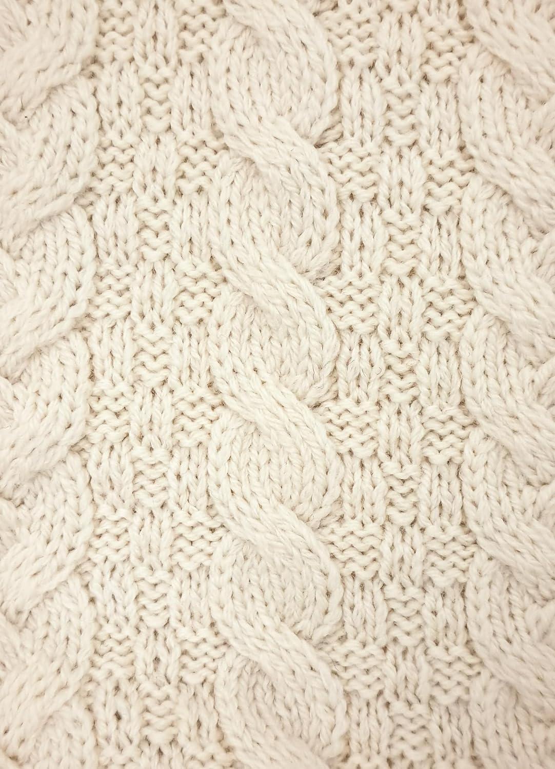image:imageAran Crafts Irish Womens Double Collar Zip Cardigan 100 Merino WoolNatural