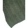 Aran Crafts Irish Women’s Double Collar Zip Cardigan (100% Merino Wool)(Army Green)