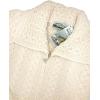 Aran Crafts Irish Women’s Double Collar Zip Cardigan (100% Merino Wool)(Natural)