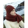 Aran Crafts Women’s Irish Cable Knitted Soft Pom Faux Fur Hat (100% Merino Wool)