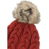 Aran Crafts Women’s Irish Cable Knitted Soft Pom Faux Fur Hat (100% Merino Wool)