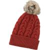 Aran Crafts Women’s Irish Cable Knitted Soft Pom Faux Fur Hat (100% Merino Wool)