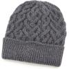 Aran Crafts Women’s Cable Knit Heart Pattern Hat (100% Super Soft Merino Wool)