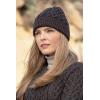 Aran Crafts Women’s Cable Knit Heart Pattern Hat (100% Super Soft Merino Wool)