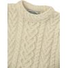 Aran Crafts Kid’s Irish Soft Cable Knit Heart Design Long Sleeve Sweater (100% Merino Wool)