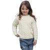 Aran Crafts Kid’s Irish Soft Cable Knit Heart Design Long Sleeve Sweater (100% Merino Wool)