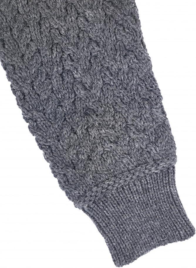 image:imageAran Crafts Unisex Jacquard Sweater 100 Merino Wool Made in IrelandCharcoal