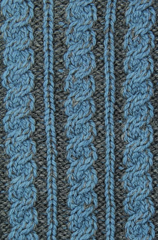 image:imageAran Crafts Womens Cable Knit Long Button Cardigan Coat 100 Merino WoolMallard Mix