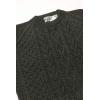 Aran Crafts Men’s Irish Cable Knitted Crew Neck with Tweed (100% Merino Wool)(Army Green)