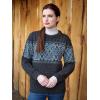 Aran Crafts Unisex Jacquard Sweater 100% Merino Wool, Made in Ireland(Charcoal)