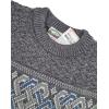 Aran Crafts Unisex Jacquard Sweater 100% Merino Wool, Made in Ireland(Charcoal)