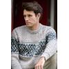Aran Crafts Unisex Jacquard Sweater 100% Merino Wool, Made in Ireland(Oatmeal)