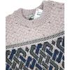 Aran Crafts Unisex Jacquard Sweater 100% Merino Wool, Made in Ireland(Oatmeal)