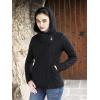 Aran Crafts Women’s Cable Knit Comfortable Side Zip Hoodie (100% Merino Wool)(Black)