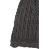 Aran Crafts Women’s Cable Knit Long Button Cardigan Coat (100% Merino Wool)(Charcoal/Black Mix)