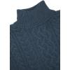 Aran Crafts Irish Mens Polo Neck Sweater, 100% Wool (R1587)(Blackwatch)