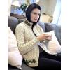 Aran Crafts Women’s Cable Knit Soft Shamrock Zip Cardigan (100% Merino Wool)(Natural)