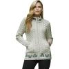 Aran Crafts Women’s Cable Knit Soft Shamrock Zip Cardigan (100% Merino Wool)(Natural)